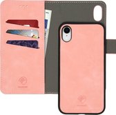 iPhone Xr hoesje bookcase - hoesje iPhone Xr bookcase - iPhone Xr bookcase - telefoonhoesje iPhone Xr - iPhone Xr hoesje siliconen - hoesje iPhone Xr apple - Kunstleer - Roze - iMo