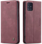 CaseMe Bookcase Samsung Galaxy A51 hoesje - Bordeaux