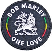 Bob Marley Patch Lion Zwart