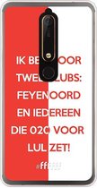 Nokia 6 (2018) Hoesje Transparant TPU Case - Feyenoord - Quote