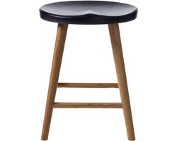 Cinas - Noble Kruk Zwart - Duurzaam bamboe - Zwart zitvlak - Scandinavisch Design