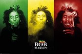 Pyramid Poster - Bob Marley Tricolour Smoke - 61 X 91.5 Cm - Multicolor