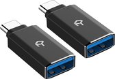 B-Deal USB Type C naar USB-A 3.0 - Hi-Speed - Zwart - 2 Stuks