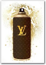 Canvas Experts Schilderij Doek Met Exclusieve Louis Vuitton Spuitbus Graffiti Maat 60x90CM *ALLEEN DOEK MET WITTE RANDEN* Wanddecoratie | Poster | Wall Art | Canvas Doek |muur Deco