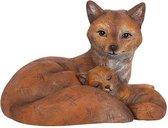 Something Different Beeld/figuur Mother and Baby Fox Bruin