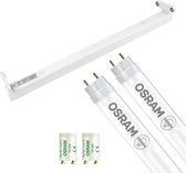 LED TL Armatuur met T8 Buis - OSRAM SubstiTUBE Value EM 840 - Aigi Dybolo - 60cm Dubbel - 15.2W - Natuurlijk Wit 4000K