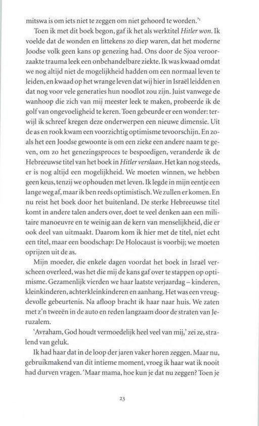 Pagina 23 van een boek met Nederlandse tekst en een citaat van Avraham Burg.