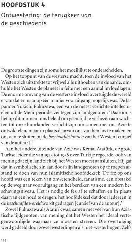 Hoofdstuk 4: Ontwestering: de terugkeer van de geschiedenis