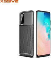Xssive Carbon TPU Cover voor Samsung Galaxy A11 - Zwart