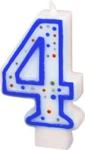 Amscan Verjaardagskaars 4 Jaar 7,3 Cm Wax Petrol Blauw