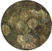 Dibond Wandcirkel - Oude Meesters - Bloemen, Claude Monet, 1860 - 1912 - 20x20cm Foto op Aluminium Wandcirkel (met ophangsysteem)