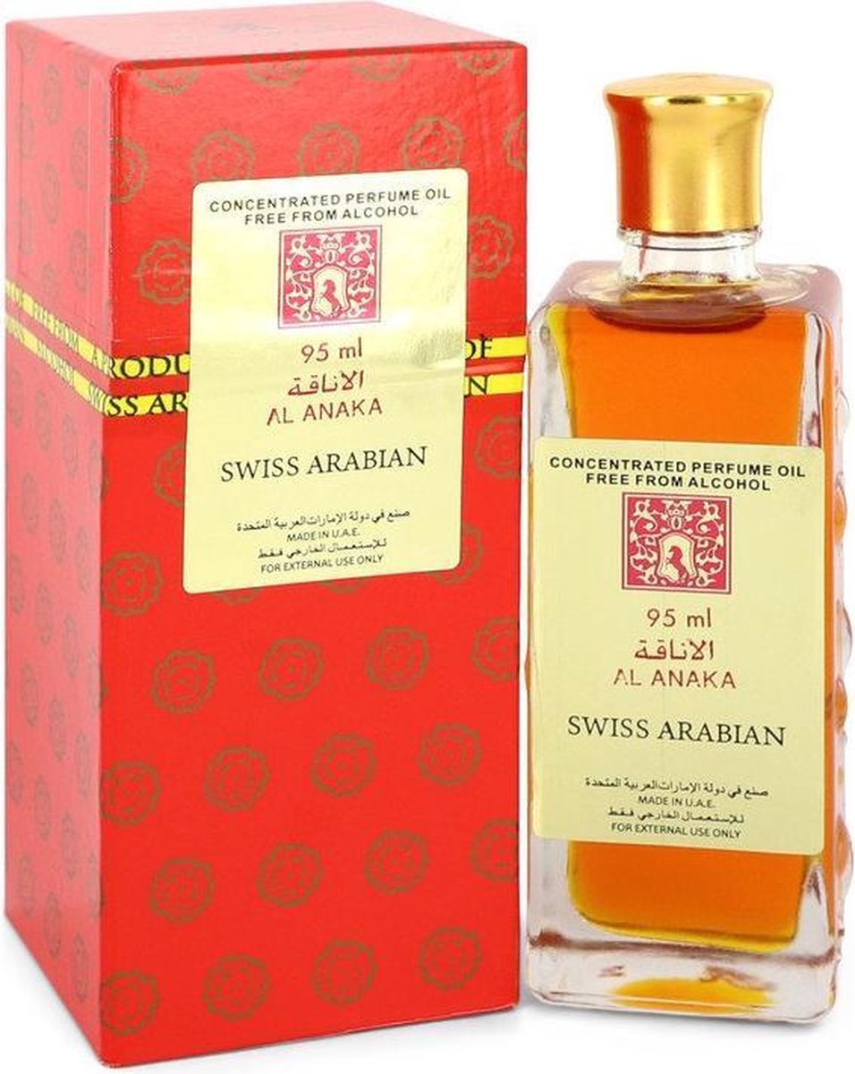 Al Anaka by Swiss Arabian 95 ml - Concentrated Perfume Oil Free From Alcohol (Unisex)