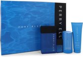 Perry Ellis Pure Blue by Perry Ellis   - Gift Set - 100 ml Eau De Toilette Spray + 90 ml Shower Gel + 80 ml Deodorant Stick + 10 ml Travel EDT Spray