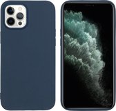 iPhone 12 Pro Max Hoesje Siliconen - iMoshion Color Backcover - Donkerblauw