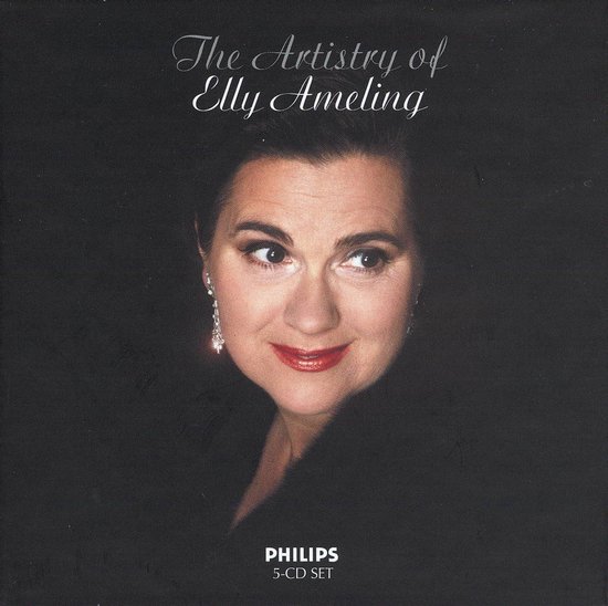 Portret van Elly Ameling met de titel 'The Artistry of Elly Ameling'.