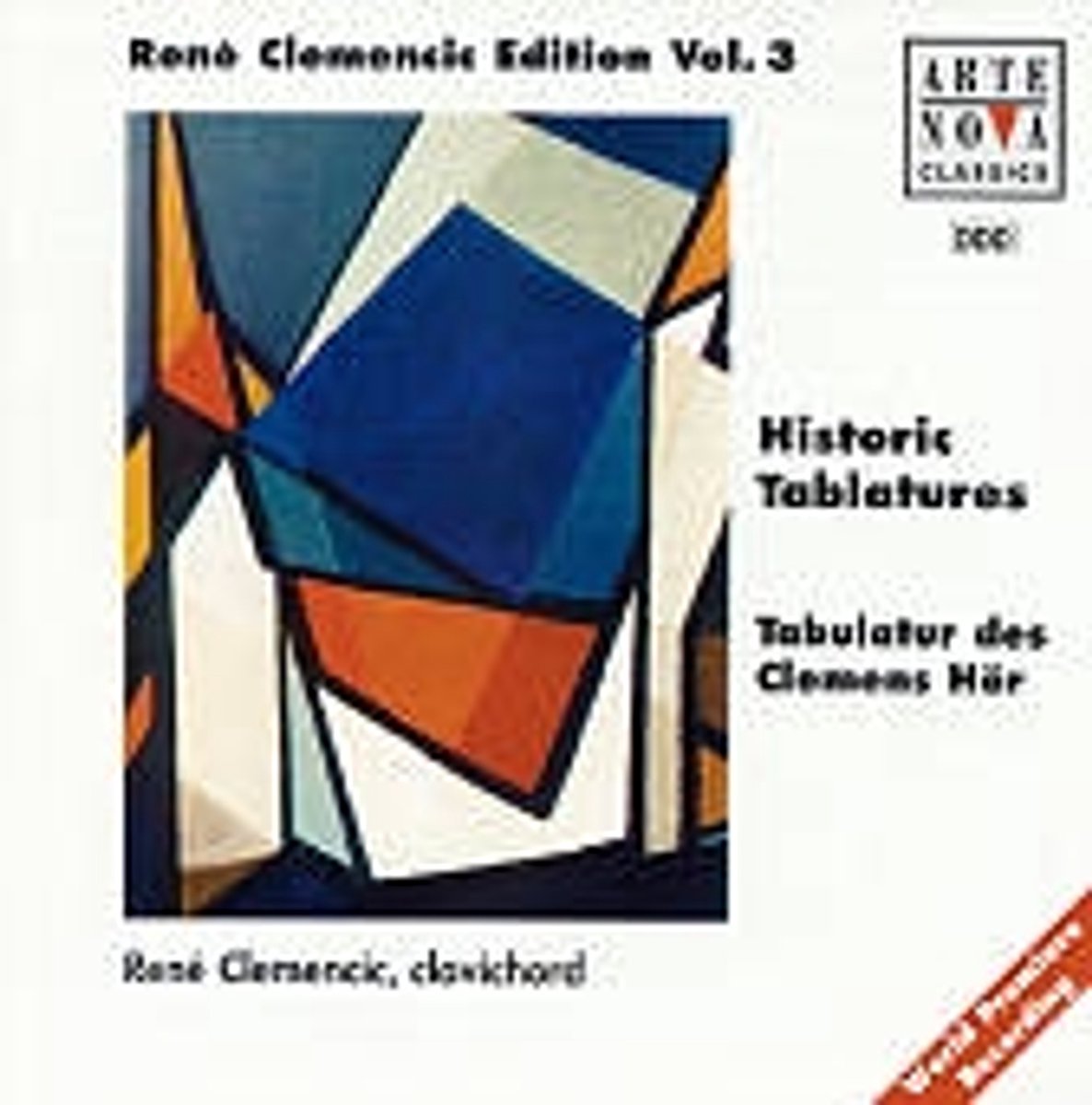 René Clemencic Edition Vol. 3: Historic Tablatures: Tabulatur des Clemens Hör
