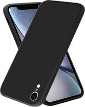 geschikt voor Apple iPhone Xr vierkante silicone case - zwart