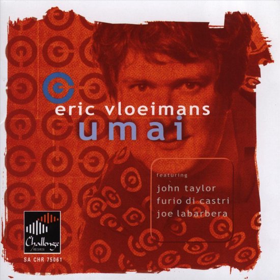 Eric Vloeimans Umai SACD, rood met oranje cirkels, portret van Eric Vloeimans.