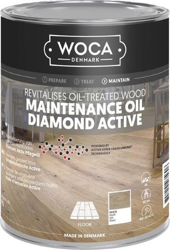 WOCA Diamond Active Onderhoudsolie Wit 1L