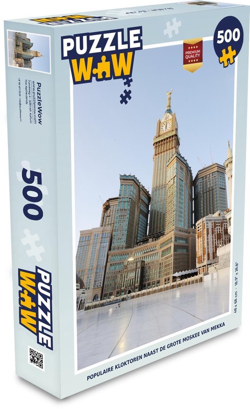 Puzzel 500 stukjes Mekka - Populaire kloktoren naast de Grote Moskee van  Mekka -... | bol.com