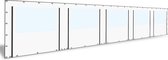 Overkapping zijwand PVC met raam en ritsen | 10 meter breed |  250cm hoog - Wit