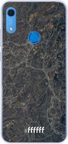 Huawei Y6s Hoesje Transparant TPU Case - Golden Glitter Marble #ffffff