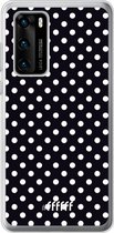 Huawei P40 Hoesje Transparant TPU Case - Onyx Dots #ffffff