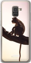 Samsung Galaxy A8 (2018) Hoesje Transparant TPU Case - Macaque #ffffff