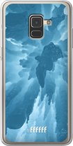 Samsung Galaxy A8 (2018) Hoesje Transparant TPU Case - Ice Stalactite #ffffff