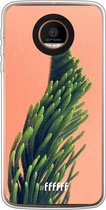 Motorola Moto Z Force Hoesje Transparant TPU Case - Waving Plant #ffffff