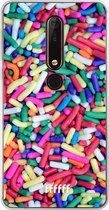 Nokia X6 (2018) Hoesje Transparant TPU Case - Sprinkles #ffffff