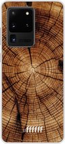 Samsung Galaxy S20 Ultra Hoesje Transparant TPU Case - Tree Rings #ffffff