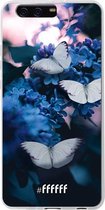 Huawei P10 Plus Hoesje Transparant TPU Case - Blooming Butterflies #ffffff