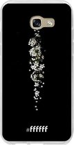 6F hoesje - geschikt voor Samsung Galaxy A5 (2017) -  Transparant TPU Case - White flowers in the dark #ffffff