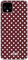 Google Pixel 4 Hoesje Transparant TPU Case - Burgundy Dots #ffffff