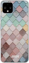 Google Pixel 4 Hoesje Transparant TPU Case - Colour Tiles #ffffff