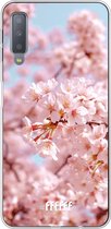 Samsung Galaxy A7 (2018) Hoesje Transparant TPU Case - Cherry Blossom #ffffff