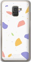 Samsung Galaxy A8 (2018) Hoesje Transparant TPU Case - Terrazzo N°6 #ffffff