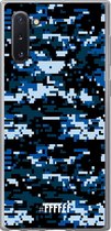 Samsung Galaxy Note 10 Hoesje Transparant TPU Case - Navy Camouflage #ffffff