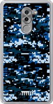 Honor 6X Hoesje Transparant TPU Case - Navy Camouflage #ffffff