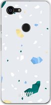 Google Pixel 3 XL Hoesje Transparant TPU Case - Terrazzo N°2 #ffffff