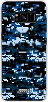 Samsung Galaxy S8 Plus Hoesje Transparant TPU Case - Navy Camouflage #ffffff