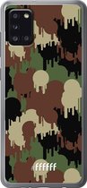 Samsung Galaxy A31 Hoesje Transparant TPU Case - Graffiti Camouflage #ffffff