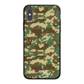 6F hoesje - geschikt voor iPhone X -  TPU Case - Jungle Camouflage #ffffff