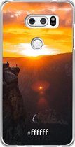 LG V30 (2017) Hoesje Transparant TPU Case - Rock Formation Sunset #ffffff