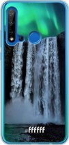 Huawei P20 Lite (2019) Hoesje Transparant TPU Case - Waterfall Polar Lights #ffffff