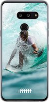 LG G8 ThinQ Hoesje Transparant TPU Case - Boy Surfing #ffffff