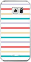 Samsung Galaxy S6 Edge Hoesje Transparant TPU Case - Pastel Tracks #ffffff