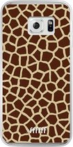 Samsung Galaxy S6 Edge Hoesje Transparant TPU Case - Giraffe Print #ffffff