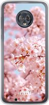 Motorola Moto G6 Hoesje Transparant TPU Case - Cherry Blossom #ffffff